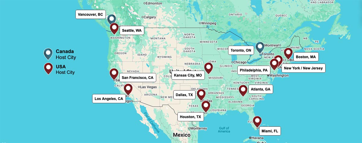 fifa world cup 2026 map